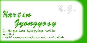 martin gyongyosy business card