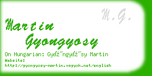 martin gyongyosy business card